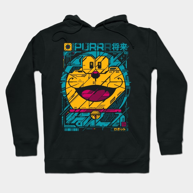 Cyber Purrr - Dorae Hoodie by StudioM6